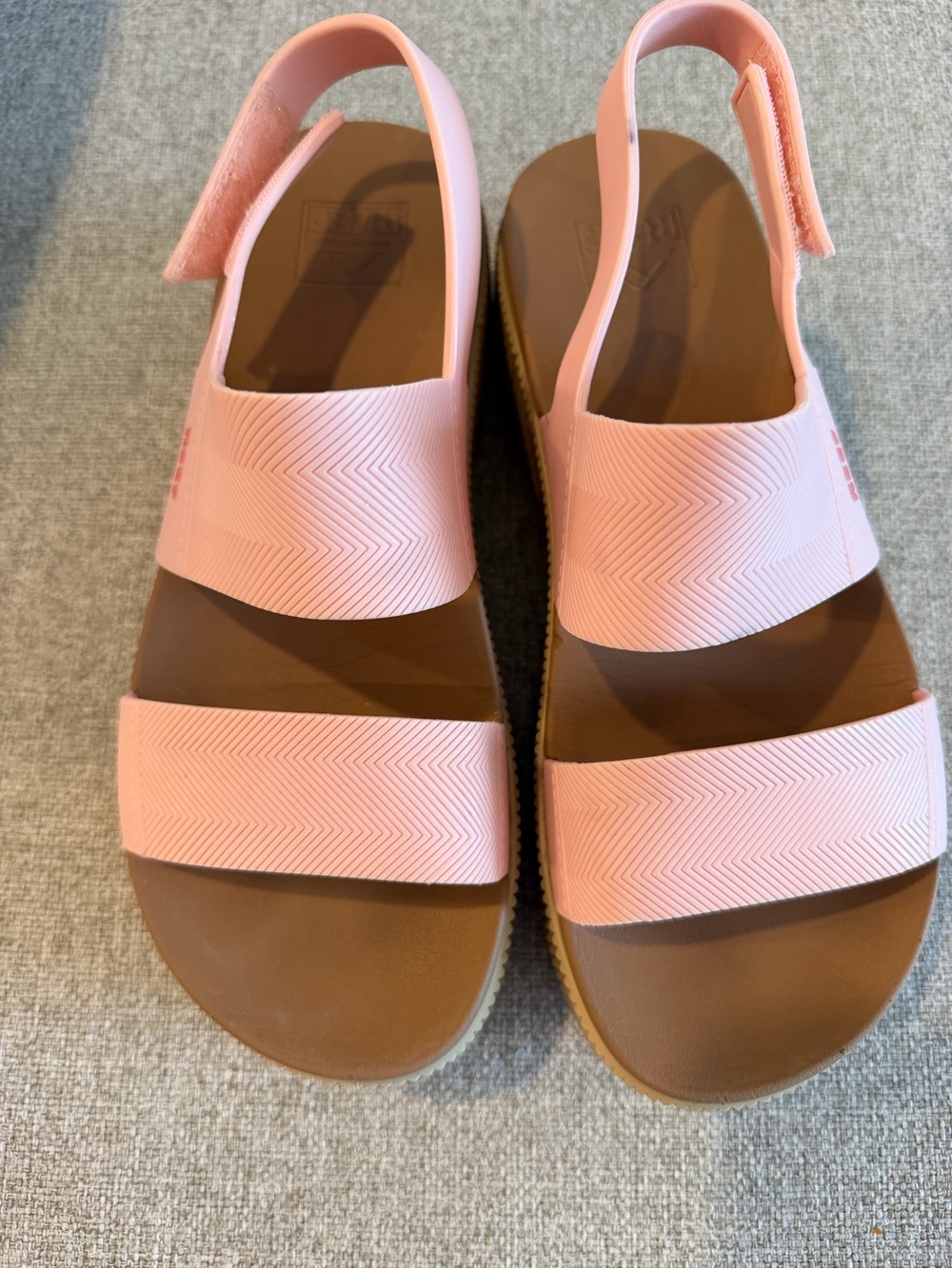 Reef Water Vista Platform Pink/Coral and Tan Platform Sandals read details - Picture 5 of 11